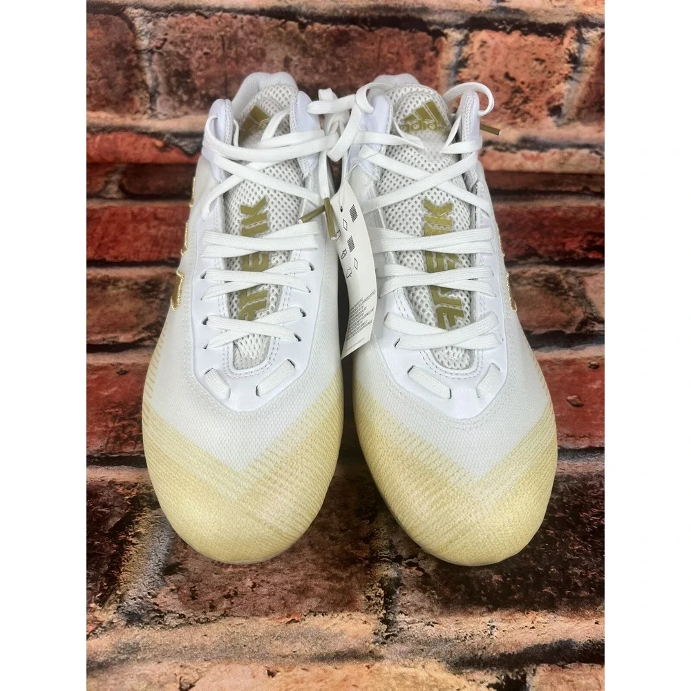Adidas Freak Carbon 20‎ Boost White Gold Metallic Football Cleats Mens Size 11.5